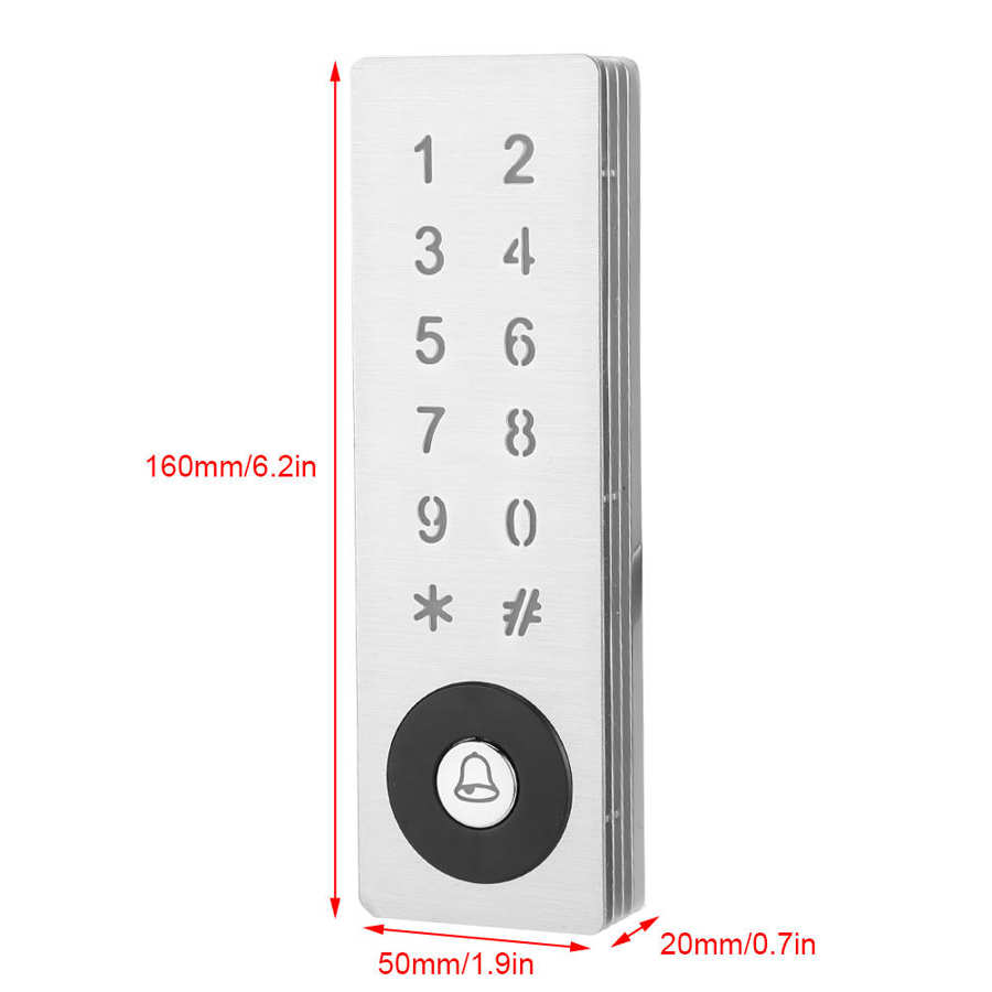 Door access control keypad waterproof metal door opening access control machine support Wiegand 26/34 output for home security