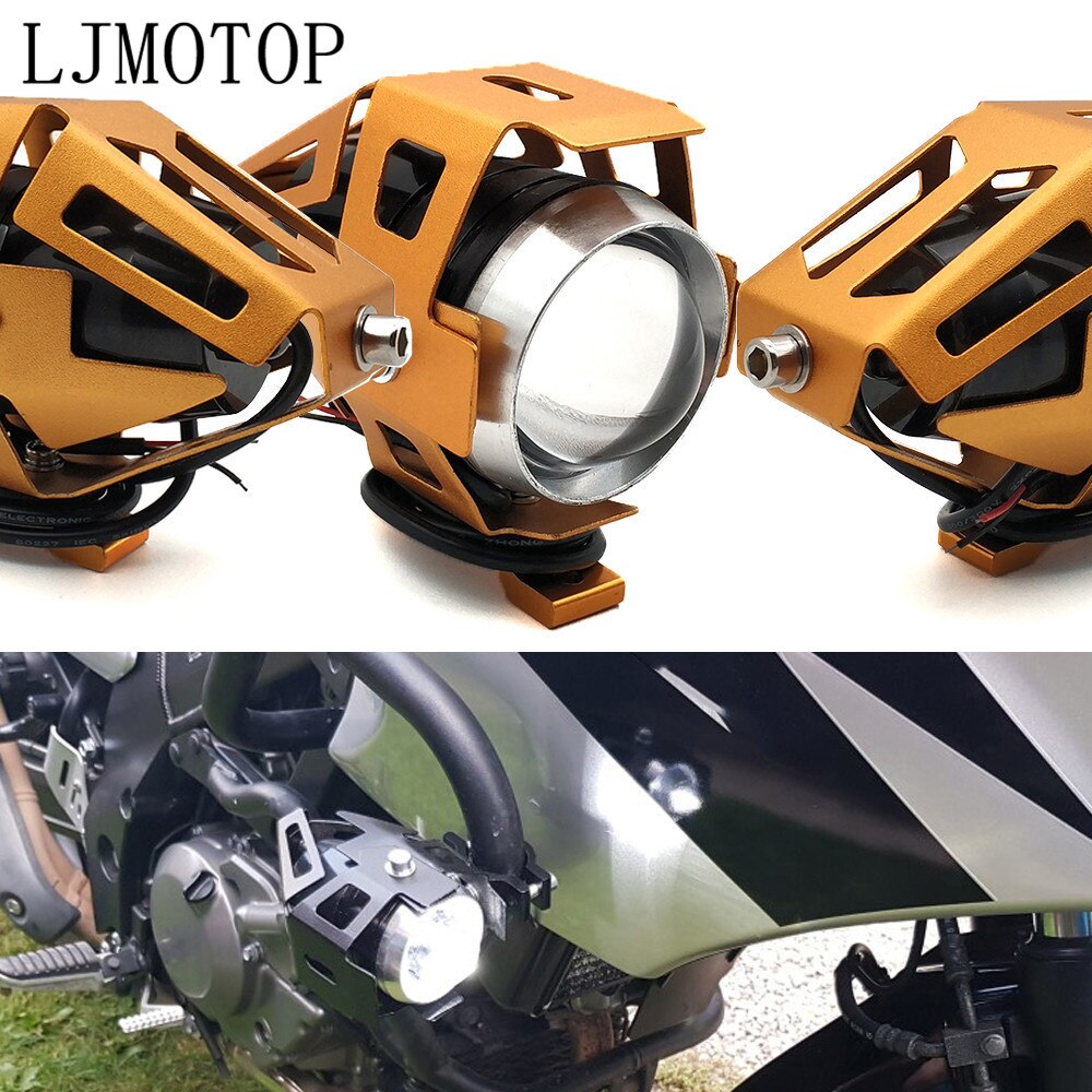 Faros LED para motocicleta, de 12V U5 Lámpara decorativa, foco para YAMAHA YBR 125 YZF R15 XT660/X/R/Z TMAX 500/530 XP500 XP530