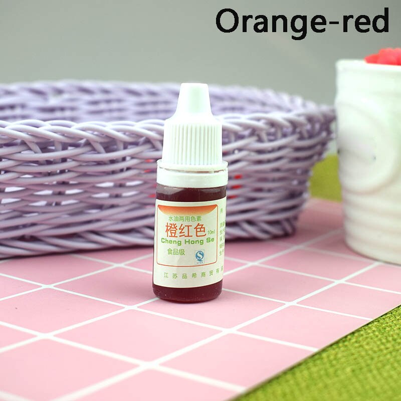 Färgning pigment slem kristall lera uv harts färgning vatten olja dubbel användning pigment gör det själv hantverk dag-ship: Orange röd