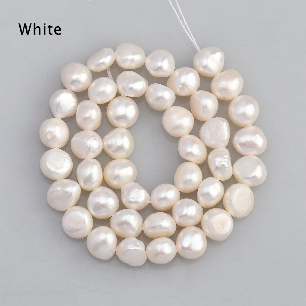 Perla barocca di perle coltivate d'acqua dolce genuina naturale di alta qualità per gioielli collana braccialetto tariffa forniture da 3mm a 10mm: io / BIANCO