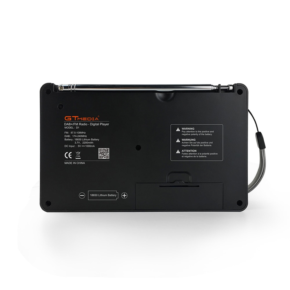 Black GTmedia D1 Digital DAB FM Stereo Radio Receiver TFT Alarm Clock