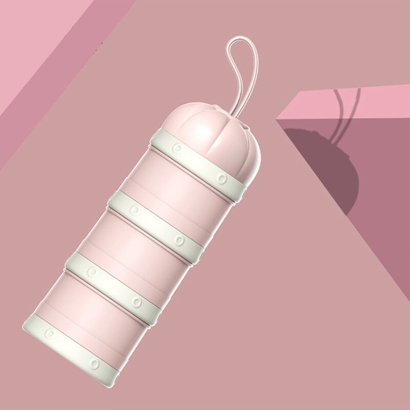 3 Layer Baby Food Storage Box Portable Mini Baby Feeding Milk Powder Container Organizer Box Food Storage Container: pink S05