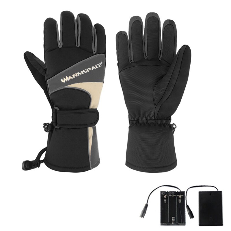 Udendørs vinter elektriske termiske handsker vandtætte usb opvarmede handsker batteridrevet berøringsskærm ski cykling snehandske handske: M
