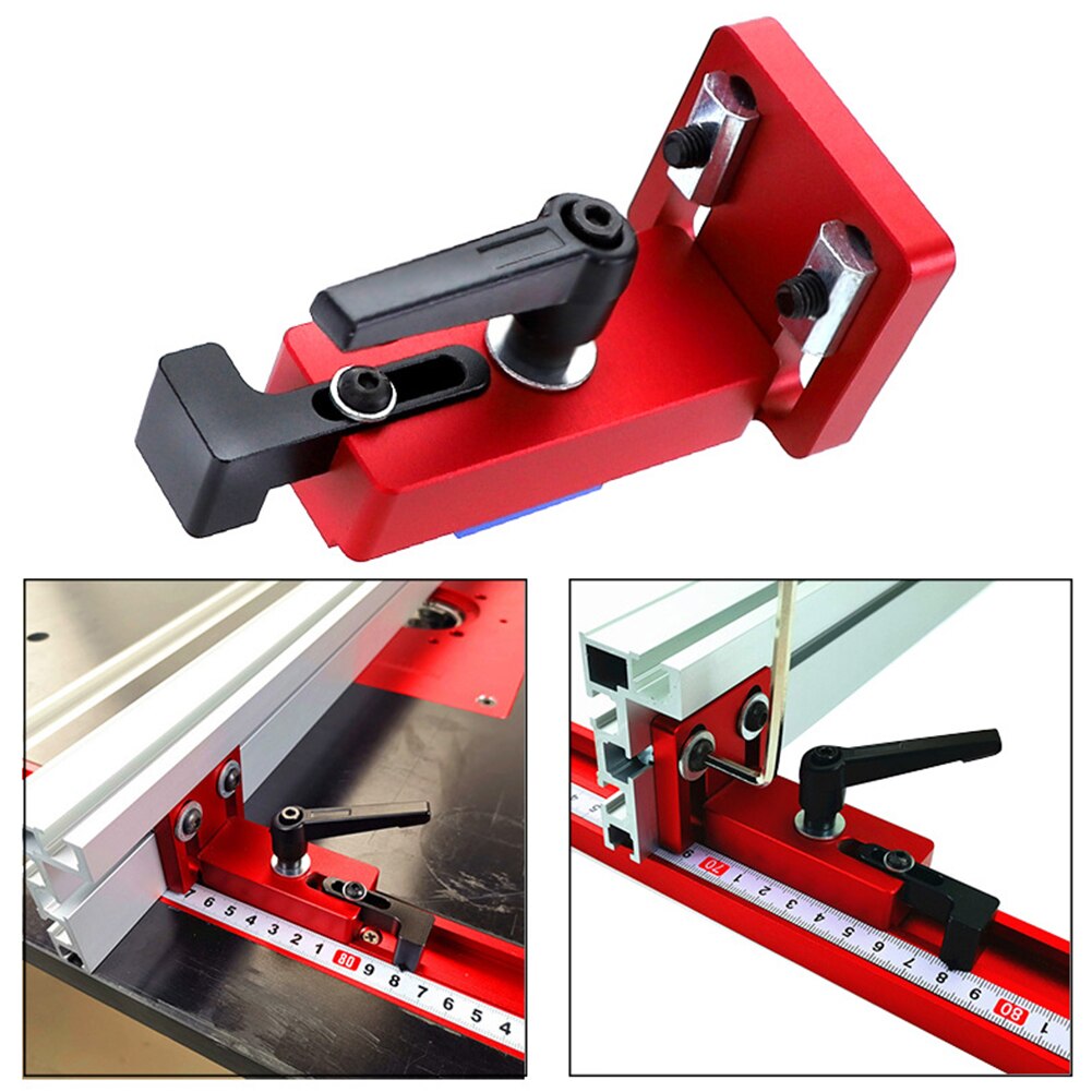 Track Stop Rail Retainer 30 T-Slot Miter Stand Chute Locator Track Stop Sliding Miter Gauge Fence Connector Woodworking Miter