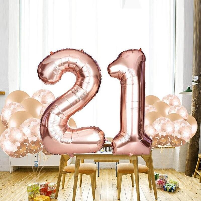 1Pc 40 Inch Ballen Cijfers Grote Aluminiumfolie Digitale Voor Kinderen Decoratie Verjaardag Ballon Ballen Groot Aantal Cijfers P q5V8