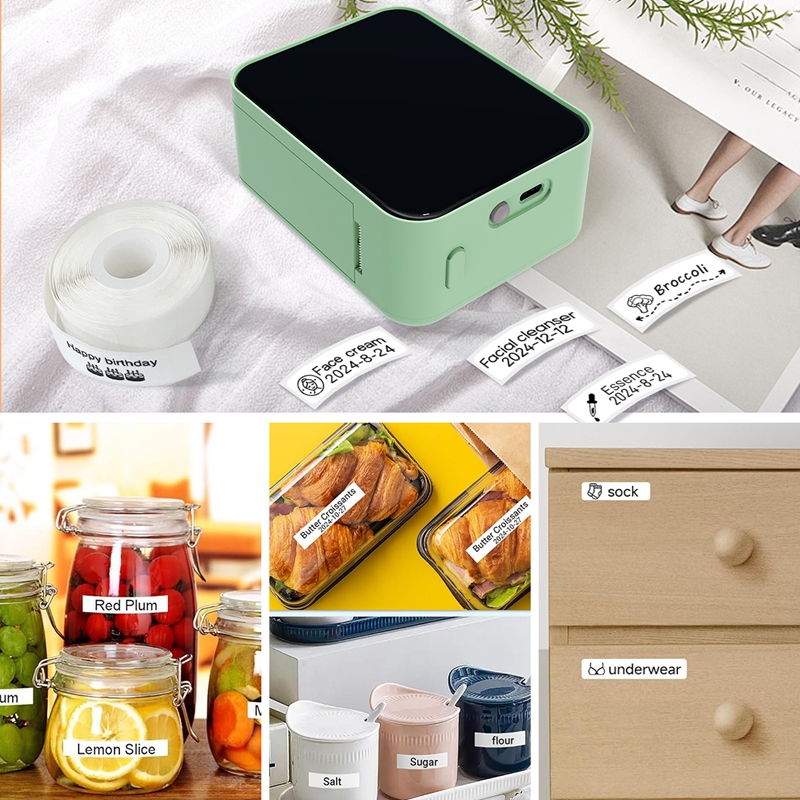 P15 Portable Wireless Bluetooth Thermal Printer Mini Label Printer Inkless Adhesive Printing Machine Sticker Labeling Machin