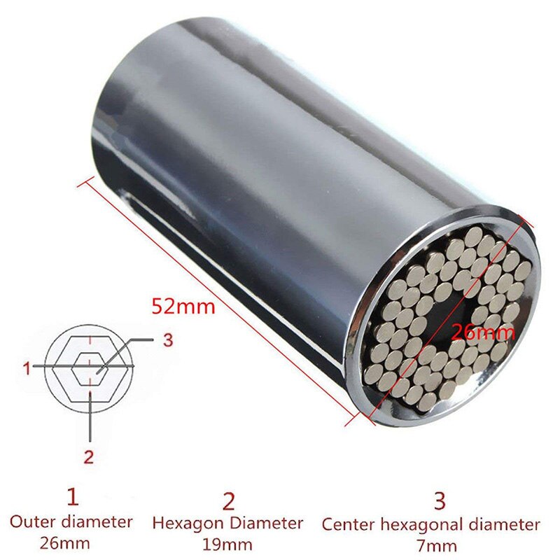 Universele Socket Grip Adapter 4 Stuks Grip Socket Set Ratelsleutel Boormachine Adapter 1/4 Inch-3/4 inch (7Mm-19Mm), professionele