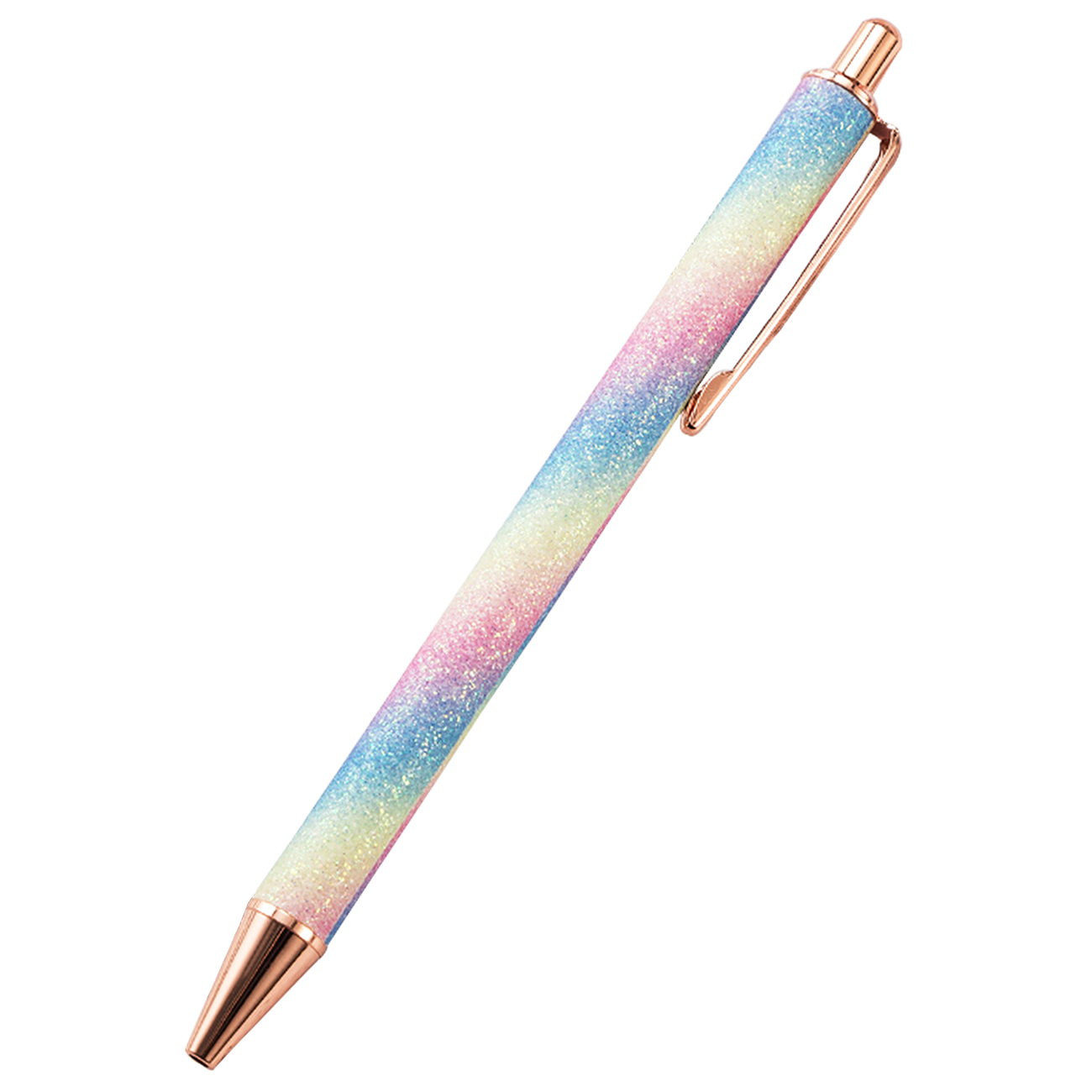 1 Stuks Flash Kristal Pen Metalen Hanger Balpen Kogel 1.0 Mm Briefpapier Kantoor & School Pen Balpen Inkt zwart Blauw: 3 / 8