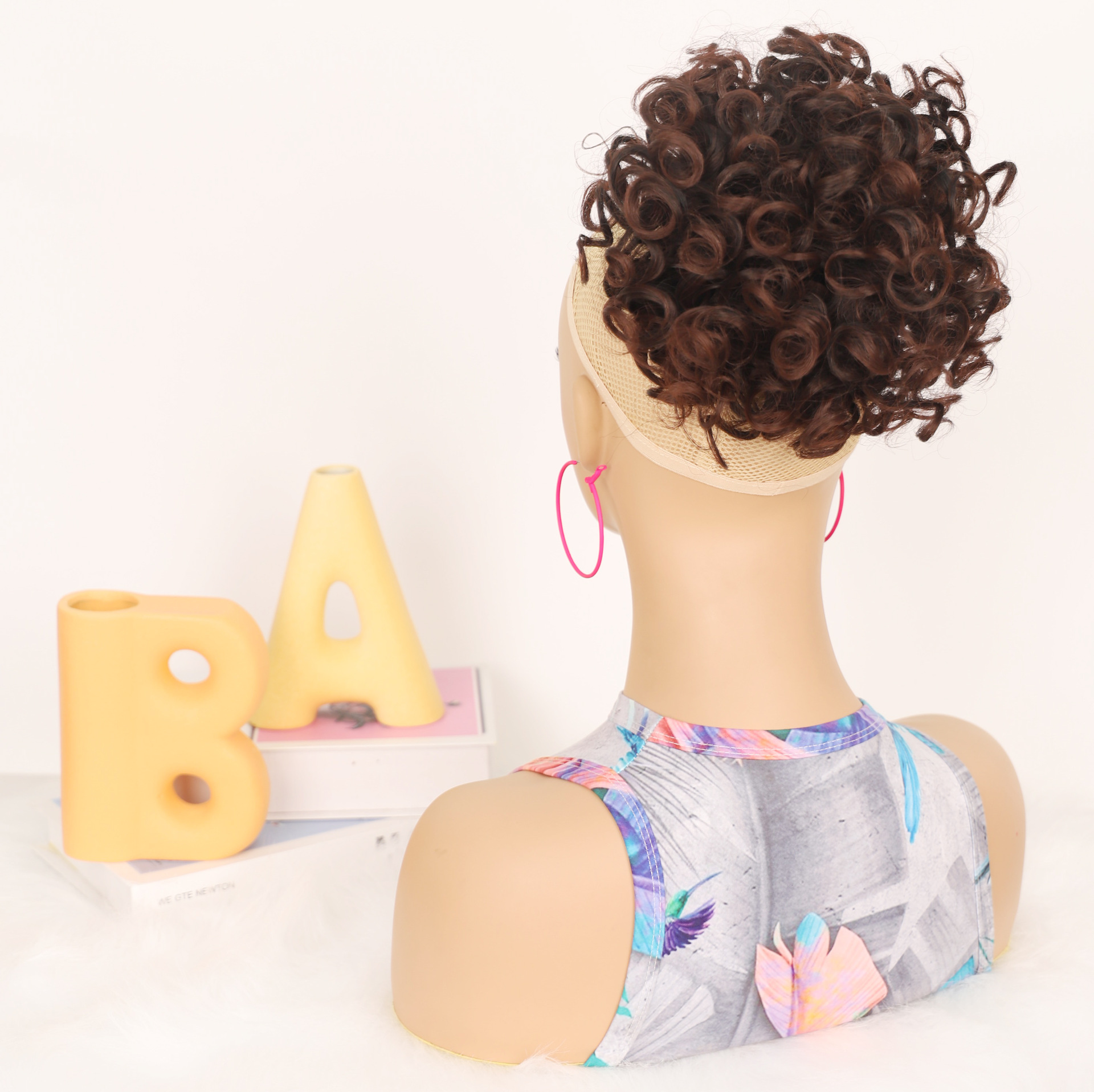 Chignon en désordre pour femmes, cordon élastique, vague lâche, grand Chignon bouclé, Extension queue de cheval bouffante synthétique