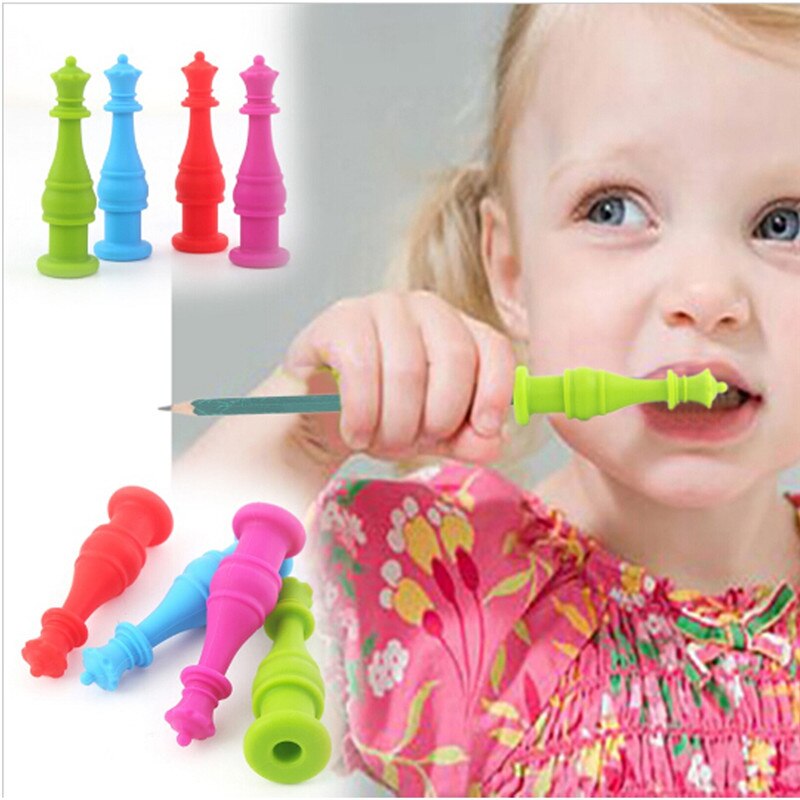 Masticabili Matita Topper BPA-Free Tappo Della Matita Del Bambino Sicuro Regalo Del Giocattolo Per I Bambini Del Silicone Del Commestibile Tossico-libero ciuccio Massaggiagengive