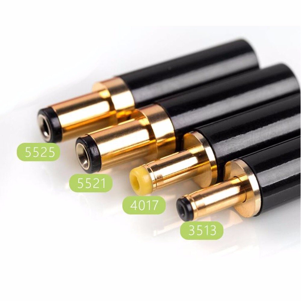10pcs TAIWAN gold plated DC Power Male Plug Connector 5.5*2.5/5.5*2.1/3.5*1.3/4.0*1.7 DC Jack plug
