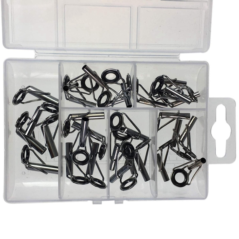 30Pcs Fishing Rod Tips Repair Kit 3.0-4.5Mm Ceramic Ring Diy Eye Set Saltwater Freshwater Rod Rebuilding Sea Spinning Casting: Default Title