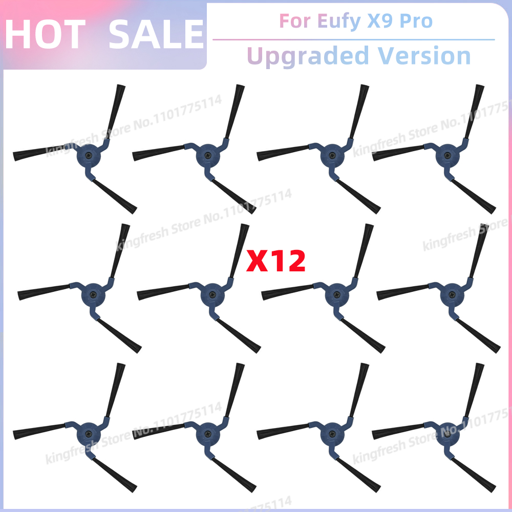 Compatible For Eufy X9 Pro Robot Vacuum Replacement Parts Main Roller Side Brush Hepa Filter Mop Cloth Pad Accessories: Clear