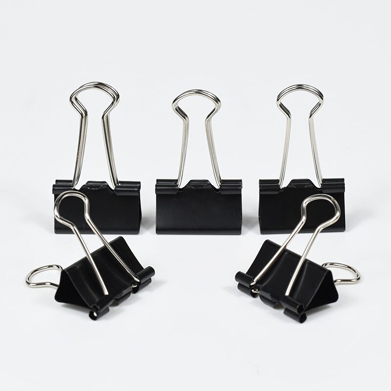 6225B Metal Binder Clips Home Office Books File Paper Organizer Clip Food ClipsStrong clamping force Easy classification