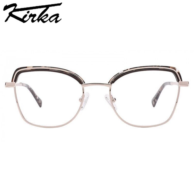 Kirka Runde Brille Rahmen handgefertigt Brillen Männer Jahrgang Frau Metall Gläser Computer Optik Frauen Photochrome Brillen Rahmen