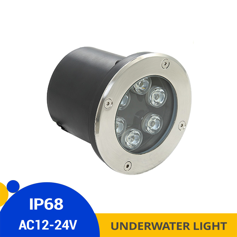 2pcs 3W 5W 6W LED Onderwater Spot Light IP68 12V 24V Rvs Ondergrondse verlichting Zwembad Vijver RGB LED Begraven Lamp