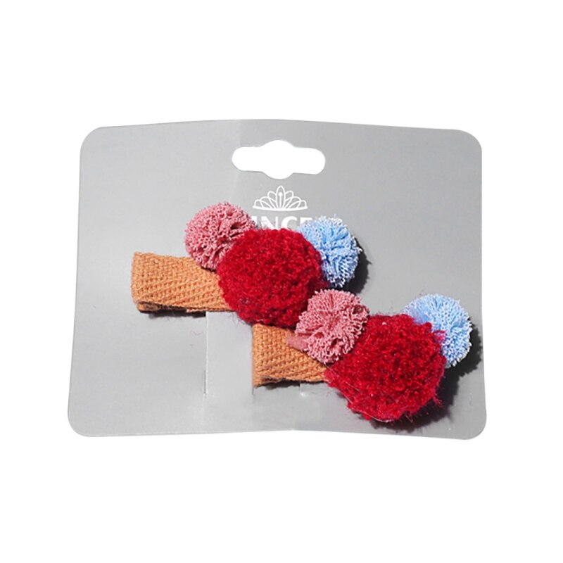 Girls Pin Cartoon Small Hair Candy Color Ball Children's Duckbill Clips Hair Pins Girl Bangs Clip Card Hair Accessories