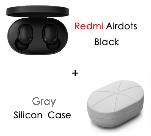 Xiaomi Redmi Airdots Xiaomi Auricular inalámbrico control de voz Bluetooth 5,0 reducción de ruido Control de grifo: add gray case