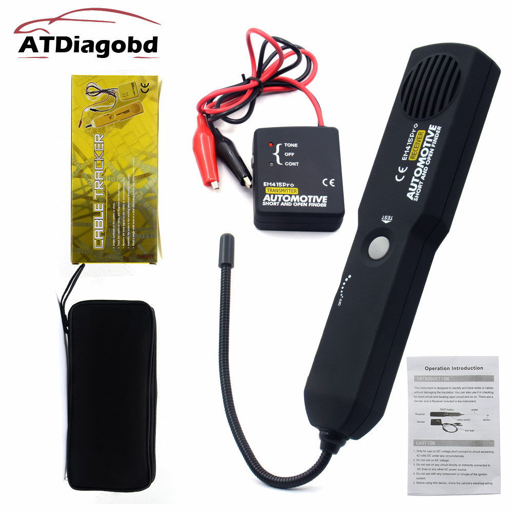 Carro automotivo curto & aberto localizador de circuito testador em415pro ferramenta reparo do carro detector tracer para fio ou cabo