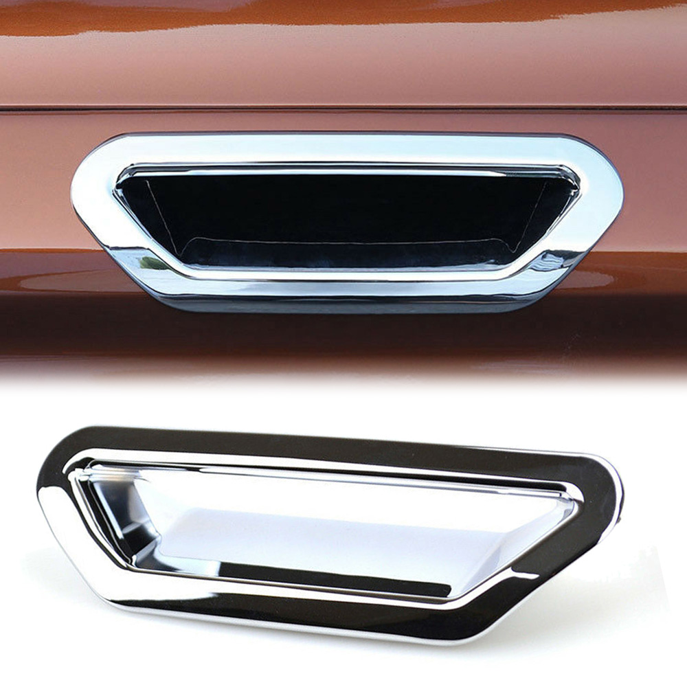 Cubierta cromada para manija de la puerta trasera del maletero, embellecedor para Ford Escape Kuga 13-18, piezas de decoración de impermeables de plata