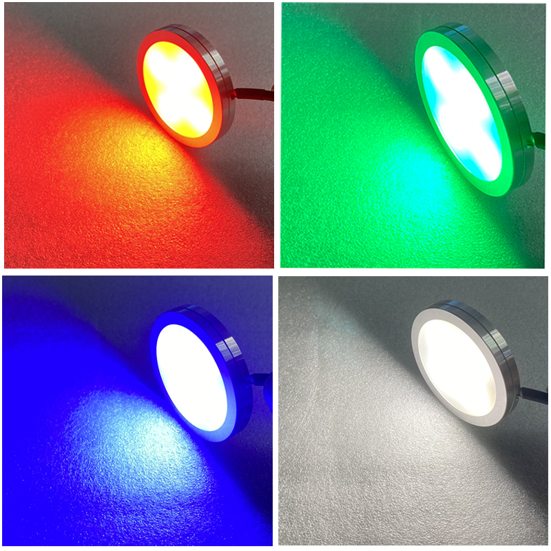 USB 5V LED Strahler 3W Ultradünne Schrank-Minilampe mit Schalter-Anzeige, Schmuck-Deckenstrahler mit 3M-Aufkleber für Höhle Innenbereich