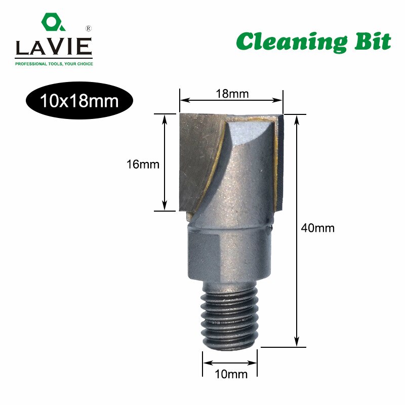 10mm Screw Thread Shank CNC Woodworking Milling Cutter Flat End Mills Carpentry Tools Cleaning Bottom Wood Slotted Router Bit: 10x18mm