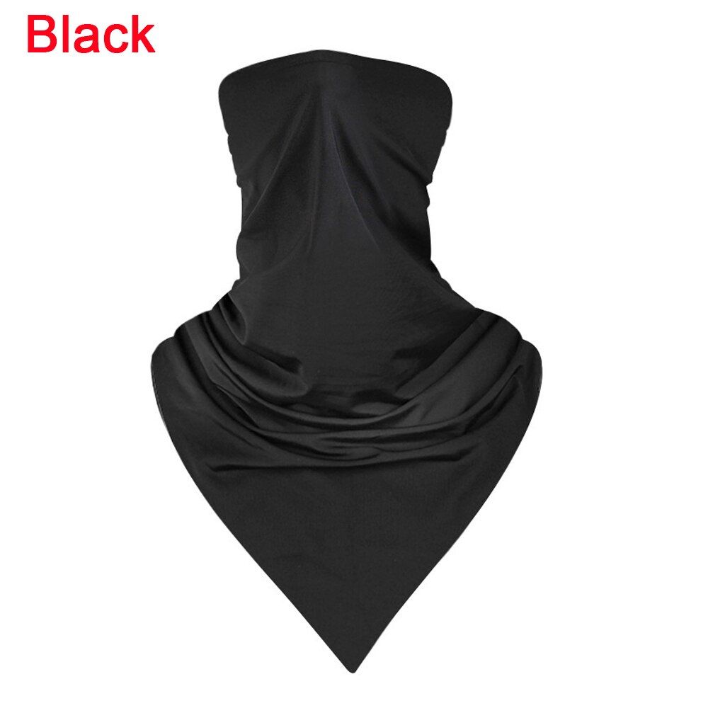 Retro Motorcycle Headwear Bike Ski Sports Scarf Wrap Balaclava Windproof Dust Outdoor Bandana Cycling Breathable Neck Cover: Black (Pure)