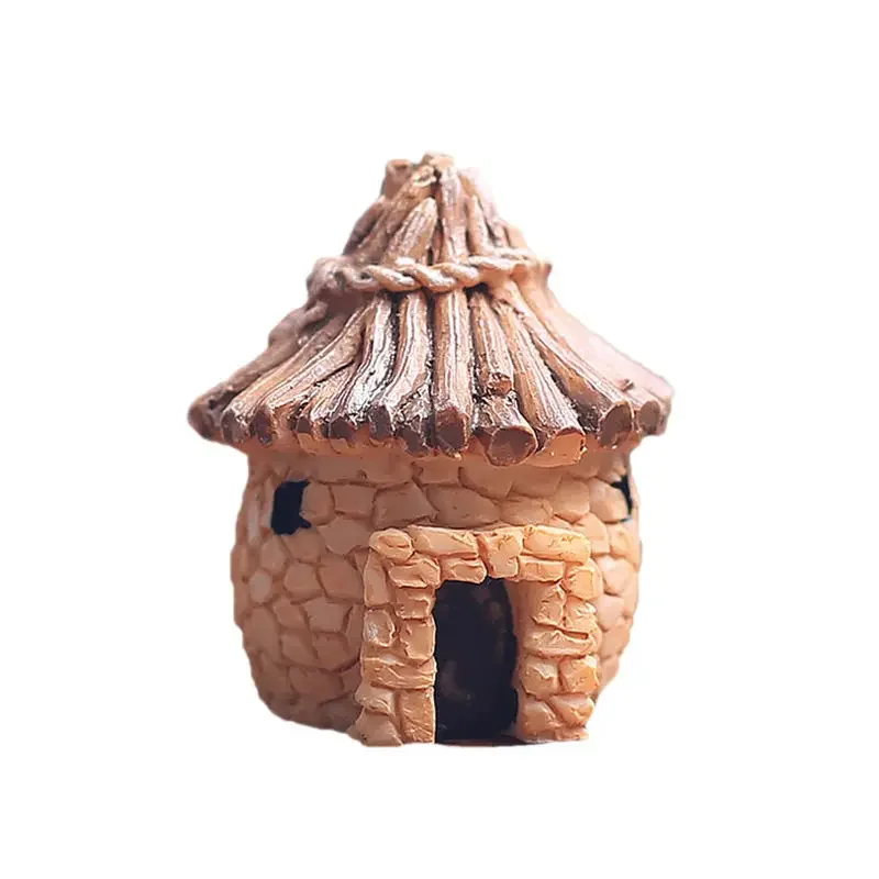 1/20 Uds Micro adorno de paisaje faro en miniatura puente de pozo de agua casa Vintage artesanía de jardín DIY Mini figuritas de decoración del hogar: Borgoña