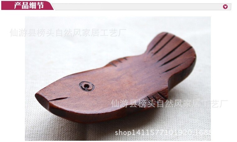 Spesialtilbud spisepinner rack massivt tre spisepinner rack blad fisk form spisepinne holder spisepinne resten spisepinner holder multi-: Holder for fete spisepinner  j11