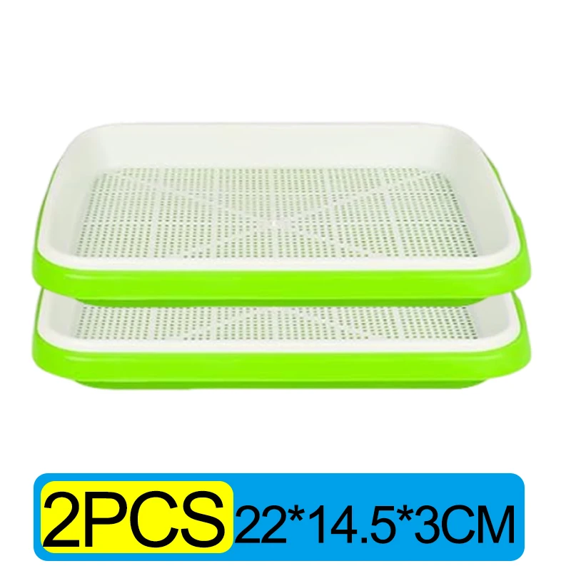 1/3PCS Plastic Grow Kwekerij Potten Groente Grondloze Kwekerij Trays Zaad Kieming Lade Zaailing Spruit Plaat Tuin: Blauw