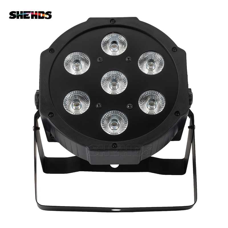 SHEHDS LED 7x12W RGBW lumière Par avec DMX512 IN/OUT et puissance IN & OUT pour DJ Stages discothèques hôtels Disco fête d'anniversaire de famille