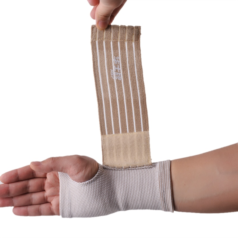 1Pc Verstelbare Polsband Elastische Pols Wraps Bandages Basketbal Boksen Gewichtheffen Powerlifting Ademend Pols Ondersteunt