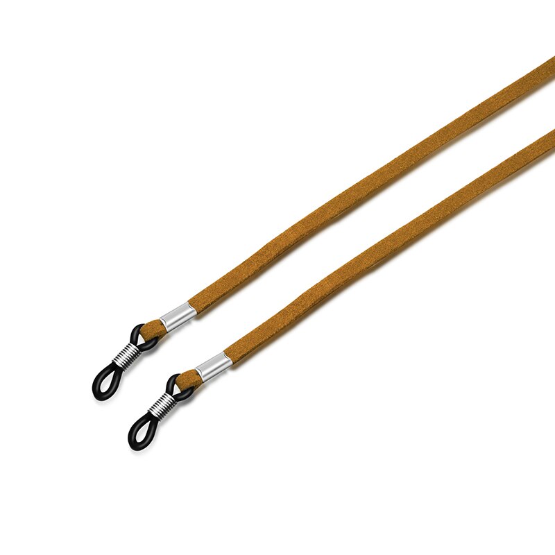 Faux mocka solglasögon sladd unisex glasögon kedja glasögon rem optiska glasögon glasögon lanyard sladdar: Ljusbrun