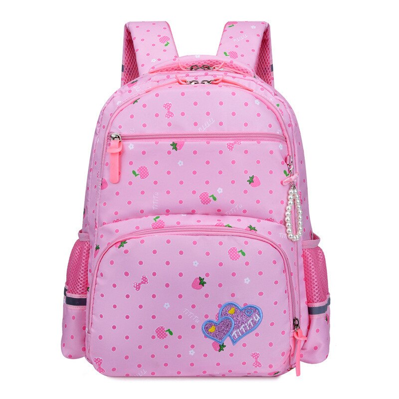 Girls Backpacks For Elementary Multi-Pocket Kids Bookbag Lovely Primary School Bags Mochilas Escolar: Pink