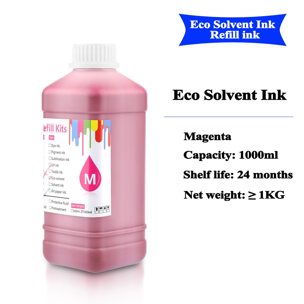 250ML 500ML 1000ML Eco Solvent Ink for Epson DX5 DX6 DX7 printhead Mimaki JV33 JV34 CJV300 JV3 JV5 CJV150 CJV160 CJV30 Printer