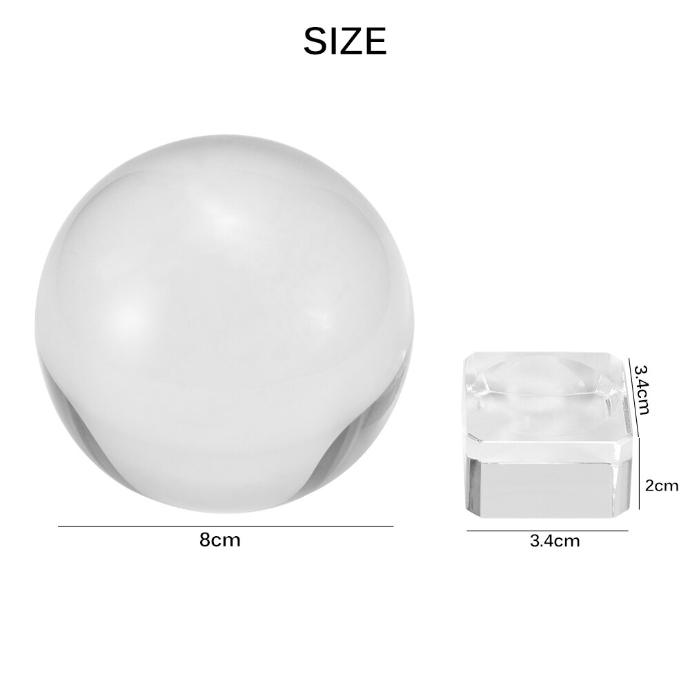 Bola mágica de cristal Artificial para manualidades, Bola de Fengshui, adornos para el hogar, para viajes/fotografía/tomar fotos, bolas decorativas, ,