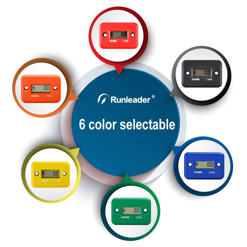 Waterproof Digital Hour Meter for Motorcycle ATV Snowmobile Boat Dirt Gas Engine LCD Digital Hour Meter