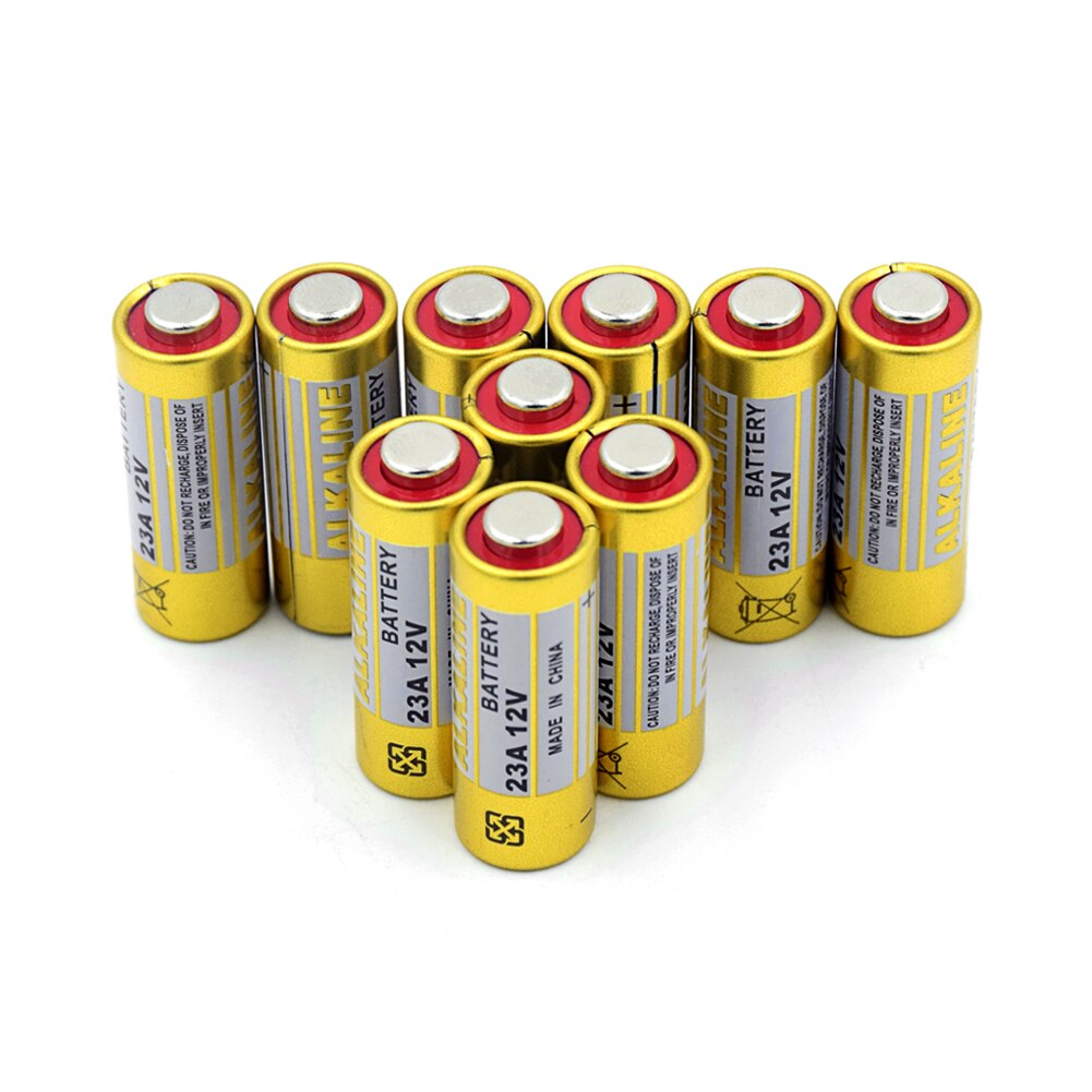 YCDC 12V pile alcaline 23A 23GA MS21 A23 E23A V23GA pour télécommande sonnette Original: 10 PCS