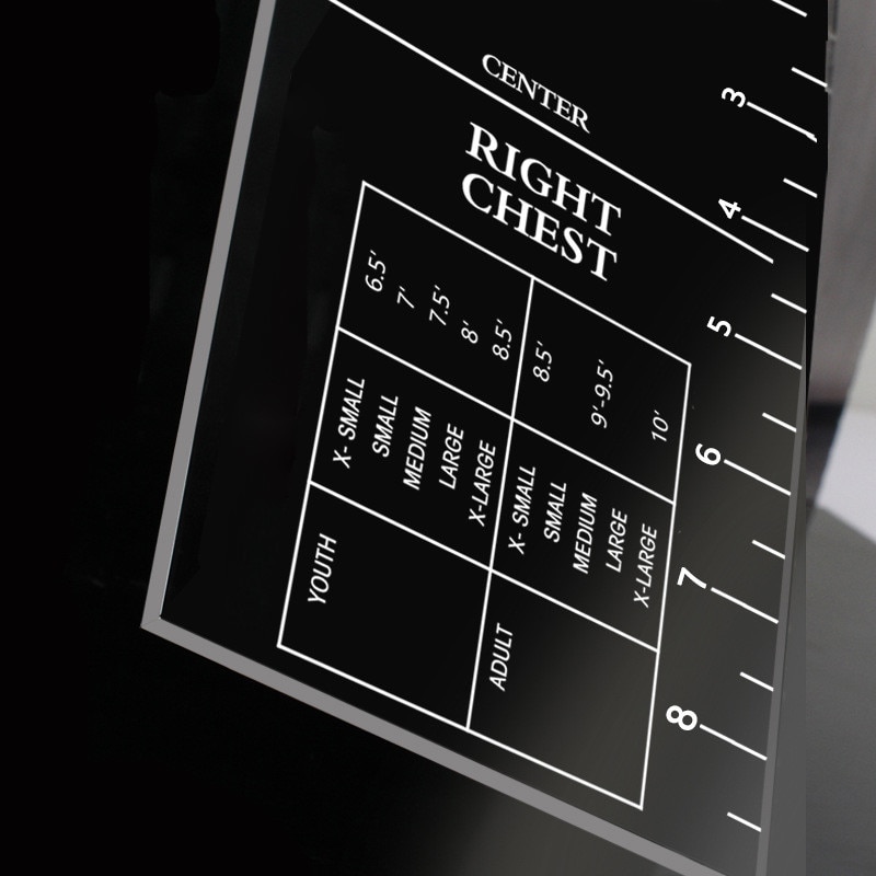 T-Shirt Ruler Guide Sublimation Designs on T-shirt Vinyl Ruler Guide Transparent Size Chart Ruler Sewing Accessories