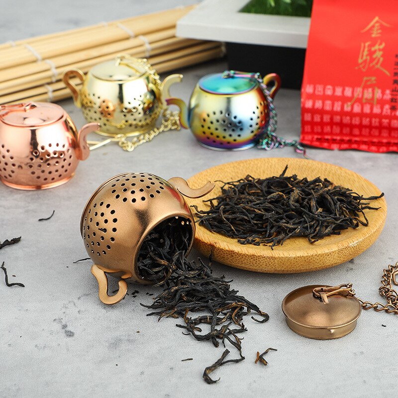 Infusore per tè filtro a forma di teiera in acciaio inossidabile Set da tè filtro strumento per la preparazione del tè filtro in acciaio inossidabile accessorio per utensili da cucina