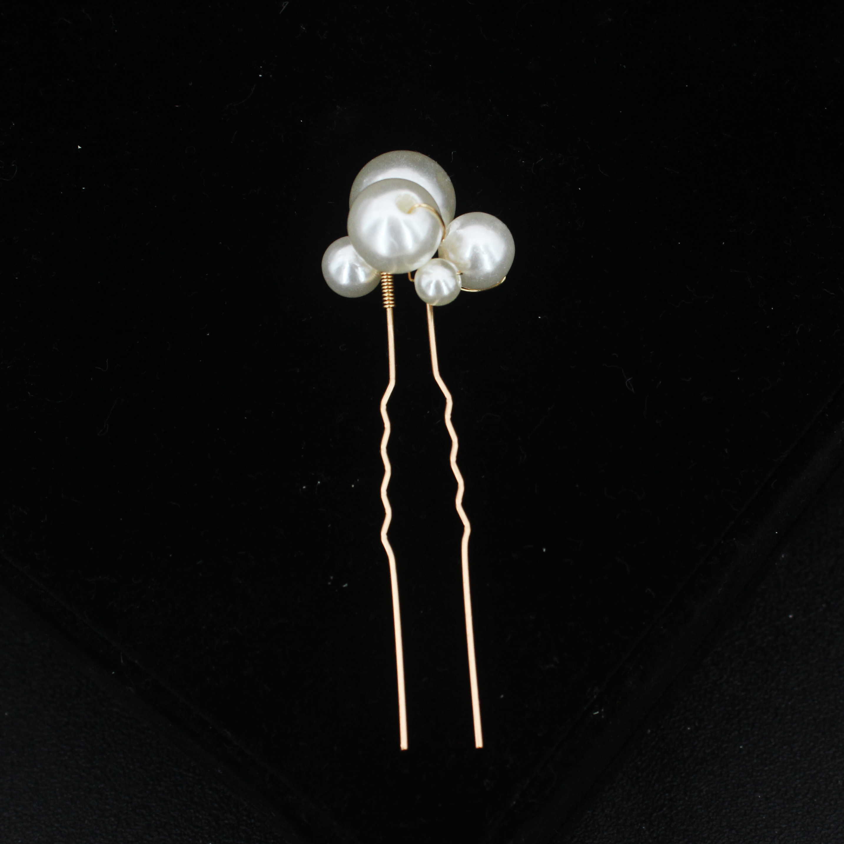 Accesorios para el cabello de boda, horquillas con diamantes de imitación para mujer, horquillas con perlas, tocado de novia, joyería de , , triangulación de envíos: Oro champán