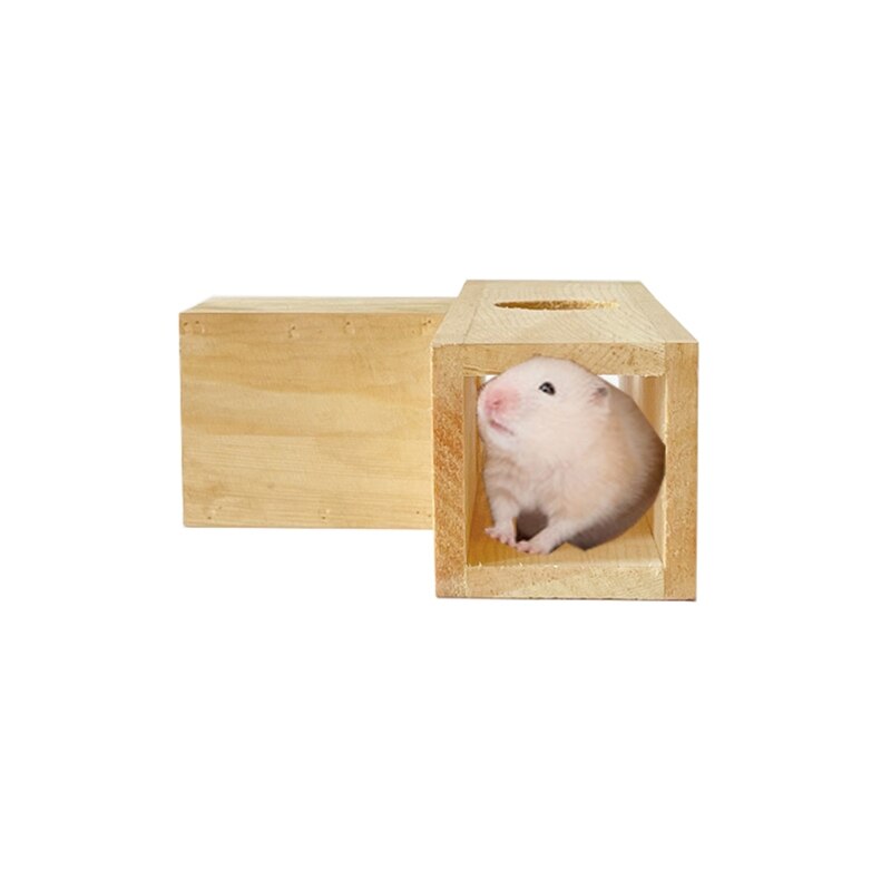 Natürliche Holz Tunnel Kleine Tiere Kauen Spielzeug mit Löcher Aktivität Zentrum dauerhaft Versteck für Frettchen Ratte Zucker Segelflugzeug Kaninchen