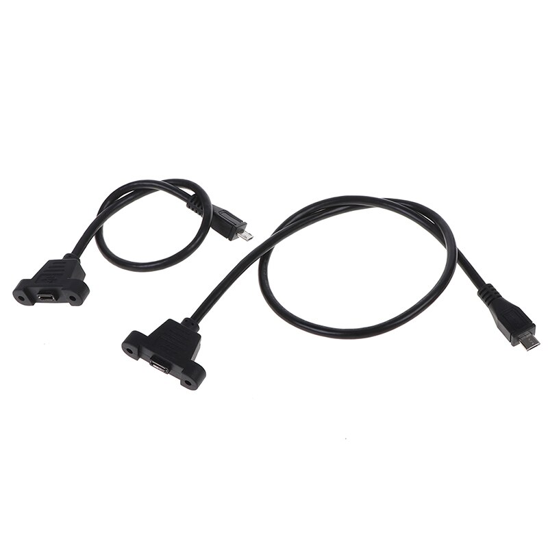 Micro USB 2.0 Male to USB 2.0 B Female Connector Cable With Panel Mount Hole 30cm 50cm With Panel Mount Hole cables