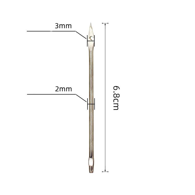 Leather Sewing Kit DIY Leather Sewing Awl Needle With Copper Handle Set Leather Canvas Tent Shoes Repairing Tool W/Nylon Thread: plum