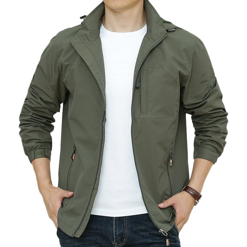 Chaqueta impermeable de exterior para hombre, cortavientos de viaje, para acampar, senderismo, AM388