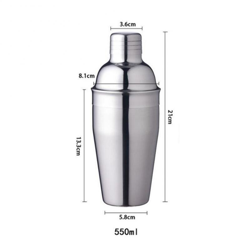 Stainless Steel Cocktail Shaker Set Mixer Wine Martini Boston Shaker Bartender Drink Party Bar Barware Tools Accessories 750ML: 01