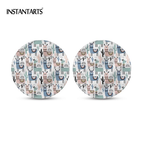 INSTANTARTS-posavasos para coche pequeño, posavasos de coche con de Animal 3D de Alpaca, Juego de 2 accesorios para coche de fácil extracción: HN4626D2