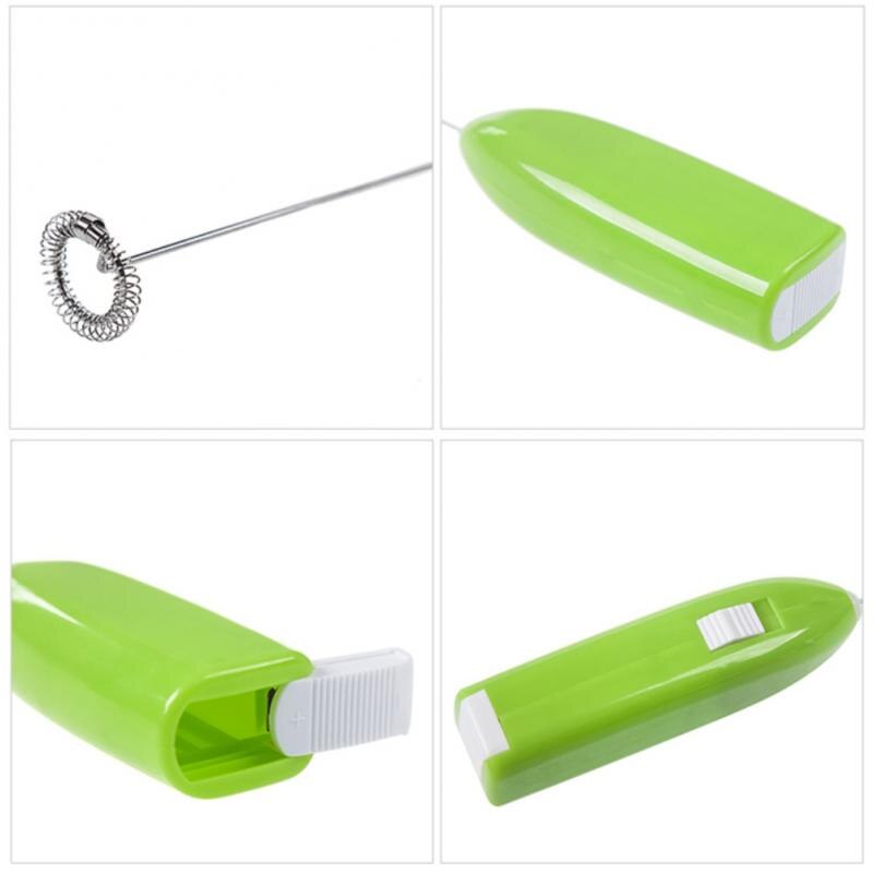 Kitchen Gadgets Milk Frother Whisk Stirrer Frother Egg Beater Egg Tools Mini Electric Battery Powered Whisk Coffee Milk Mixer