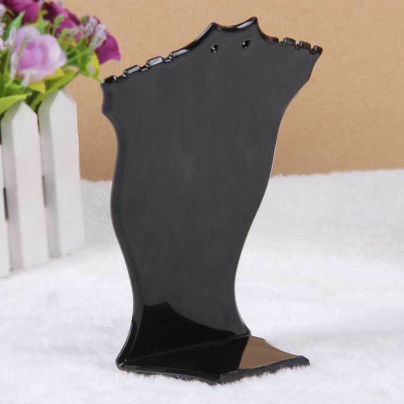 Jewelry Display Stand Pendant Necklace Chain Holder Earring Bust Display Stand Showcase Rack Black Showing Packaging Display