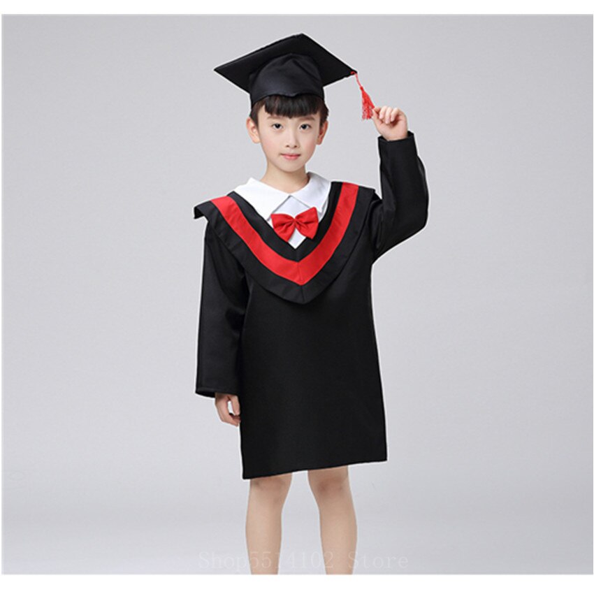 Kinderen vrijgezellenjurk optreden jurk kleuterschool afstuderen fotoshoot kleurblok halslijn strik schooluniform